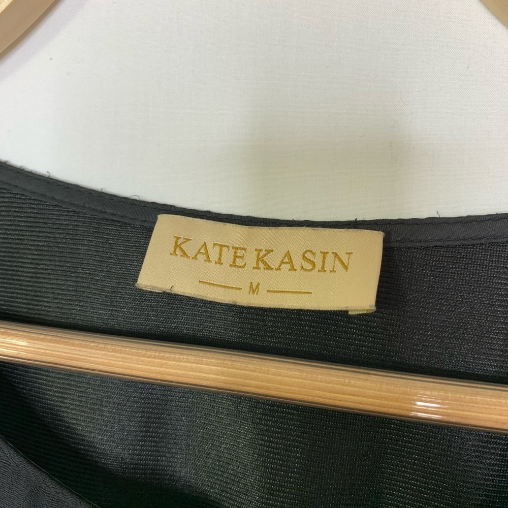 Kate Kasin Black Floral Dress Medium - Picture 6 of 9